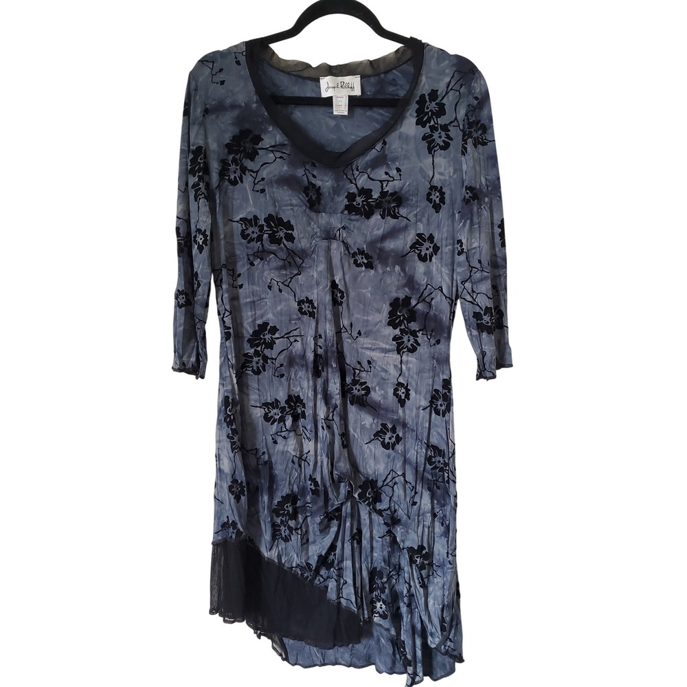 VTG Joseph Ribkoff Whimsigoth Velvet Burnout Mesh‎ Dress Size 8 Fairy Grunge
